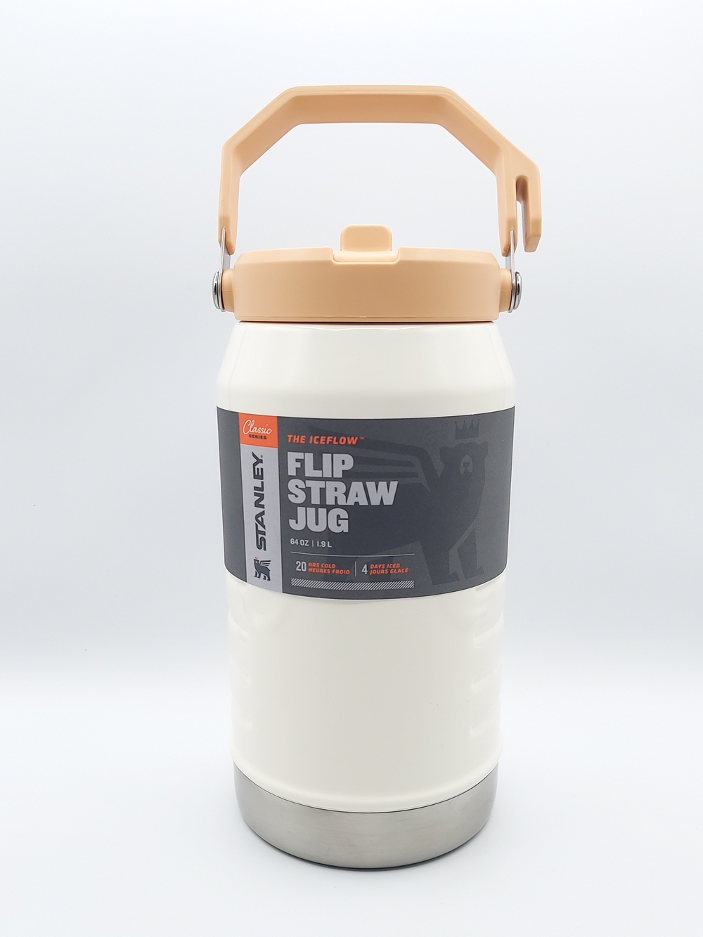 Stanley The IceFlow™ Flip Straw Jug | 64 OZ - Apricot/Cream Gloss